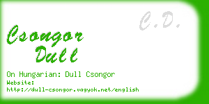 csongor dull business card